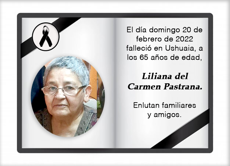 Fallecimiento | Liliana del Carmen Pastrana