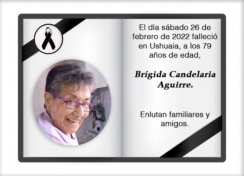 Fallecimiento | Brígida Candelaria Aguirre