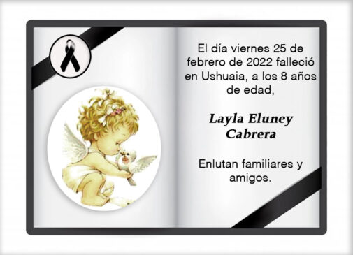 Fallecimiento | Layla Eluney Cabrera