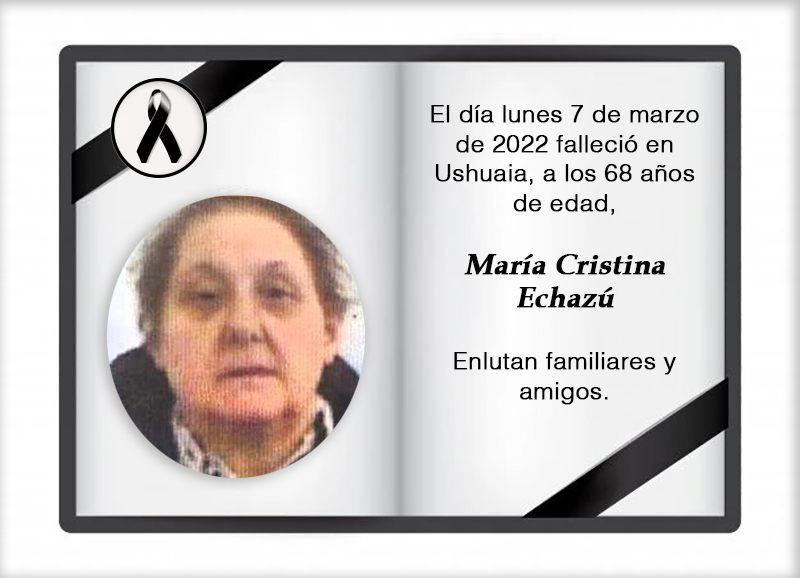 Fallecimiento | María Cristina Echazú