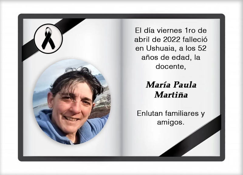 Fallecimiento | María Paula Martiña