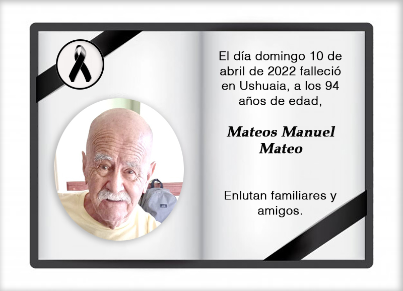 Fallecimiento | Mateos Manuel Mateo