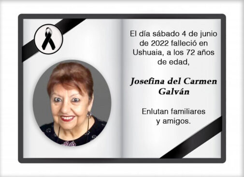 Fallecimiento | Josefina del Carmen Galván