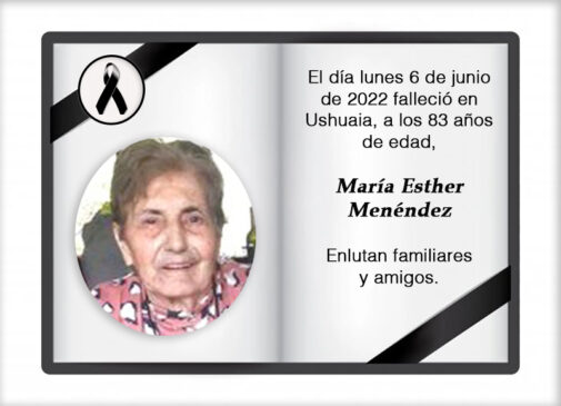 Fallecimiento | María Esther Menéndez