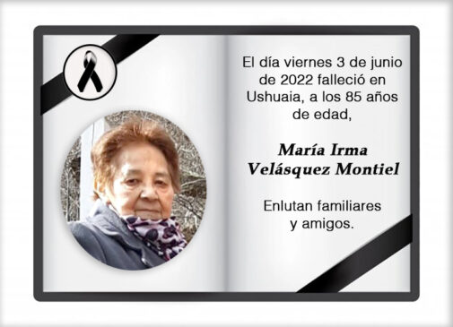 Fallecimiento | María Irma Velásquez Montiel