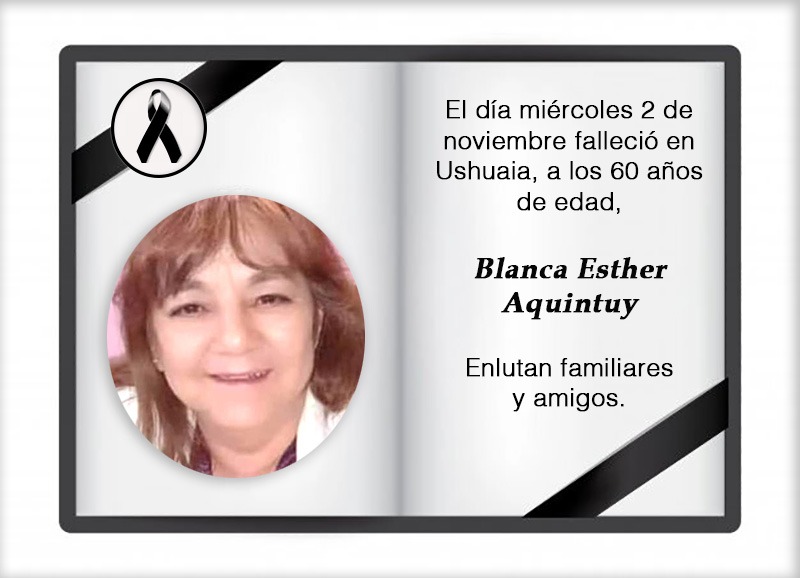 Fallecimiento | Blanca Esther Aquintuy