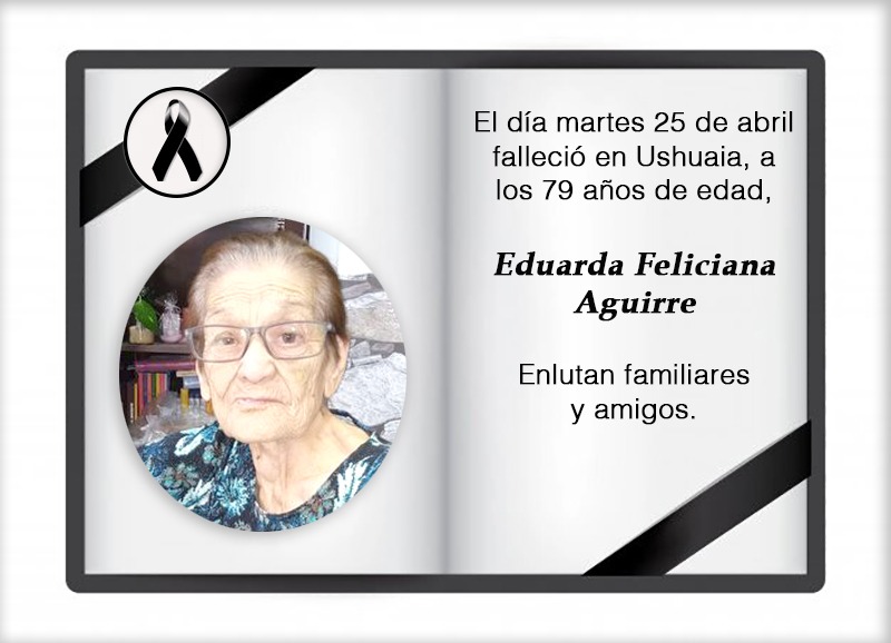 Fallecimiento | Eduarda Feliciana Aguirre