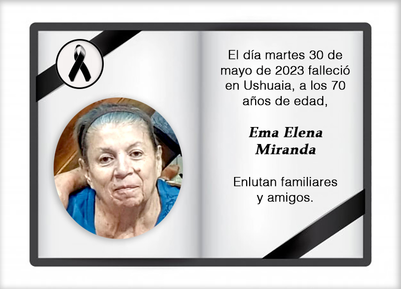 Fallecimiento | Ema Elena Miranda