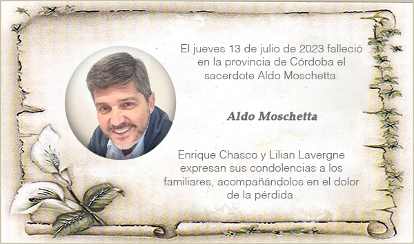 Condolencias por el fallecimiento de Aldo Moschetta