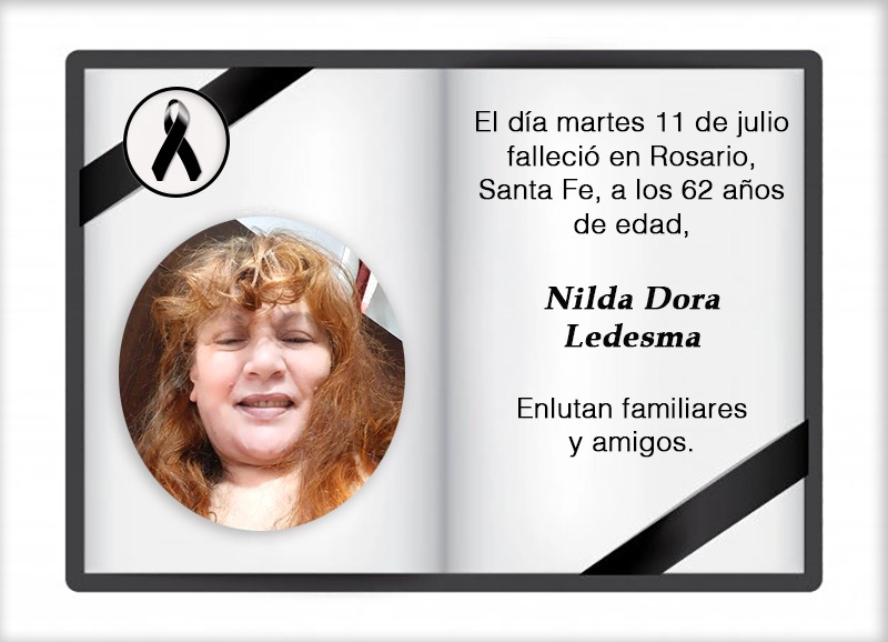 Fallecimiento | Nilda Dora Ledesma