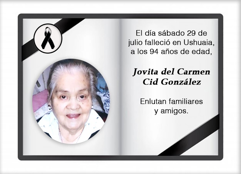Fallecimiento | Jovita del Carmen Cid González