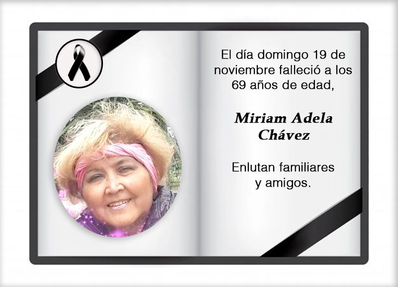 Fallecimiento | Miriam Adela Chávez