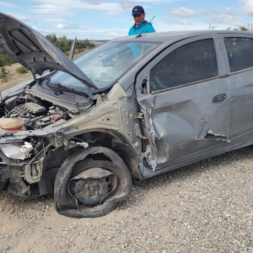 Choque frontal sin heridos pero con una conductora en shock