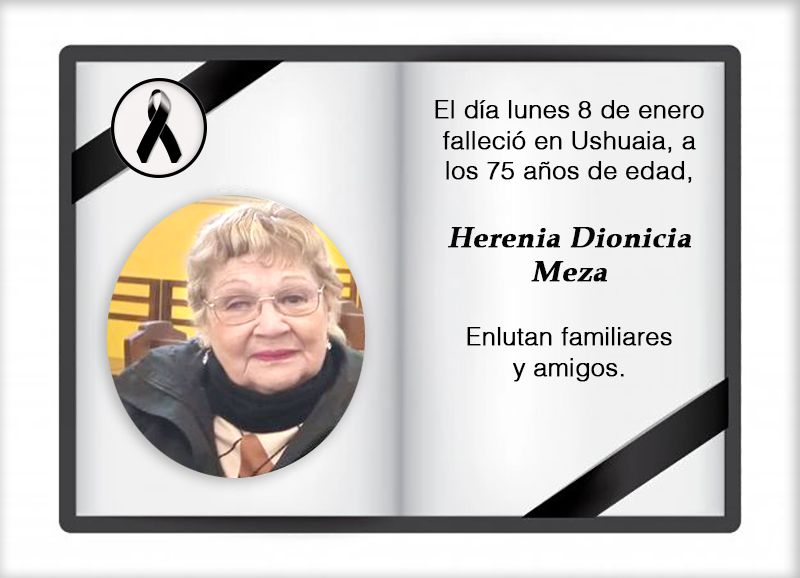 Fallecimiento | Herenia Dionicia Meza