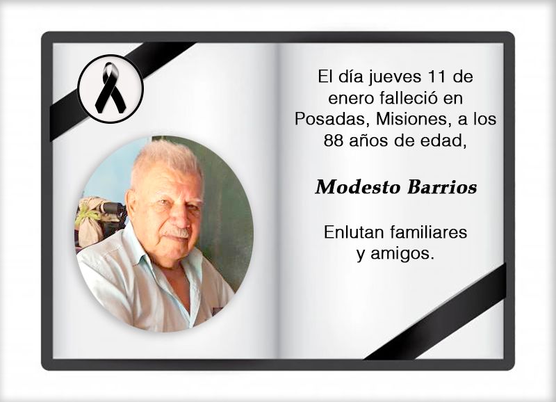 Fallecimiento | Modesto Barrios