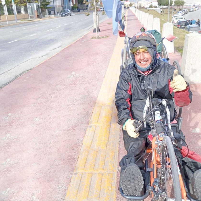 Mexicano con discapacidad unió su país con Tierra del Fuego