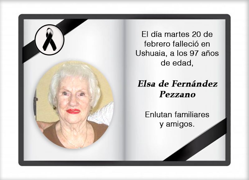 Fallecimiento | Elsa de Fernández Pezzano