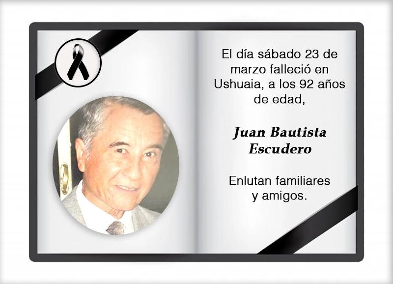Fallecimiento | Juan Bautista Escudero