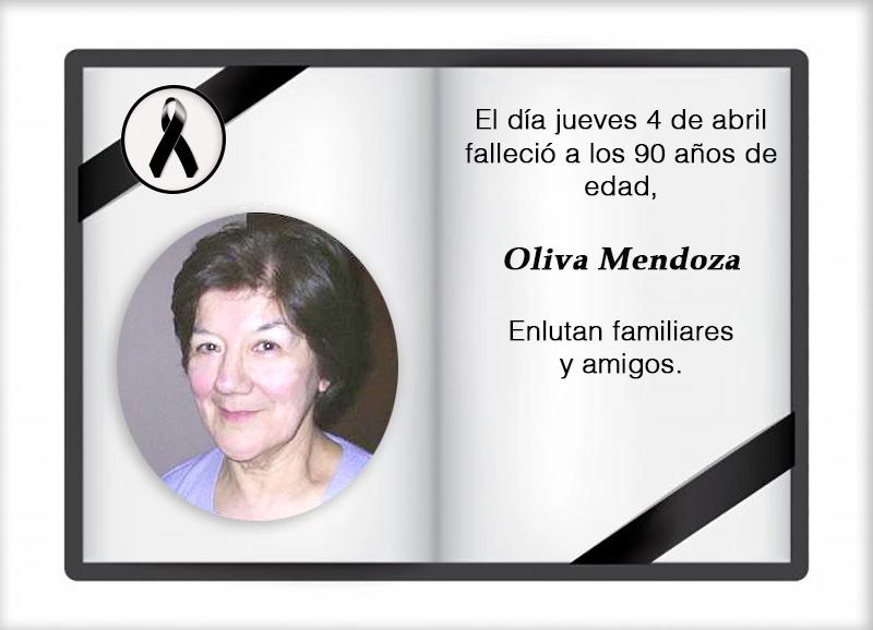 Fallecimiento | Oliva Mendoza
