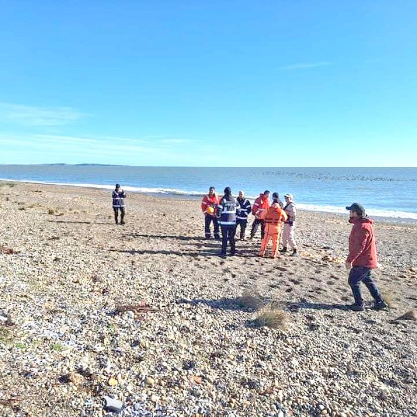 Peritos forenses analizan un hueso encontrado por un pescador