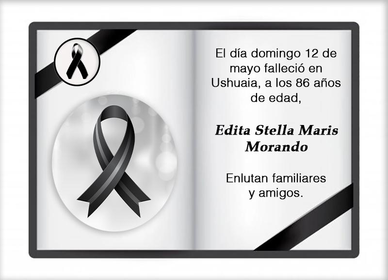 Fallecimiento | Edita Stella Maris Morando