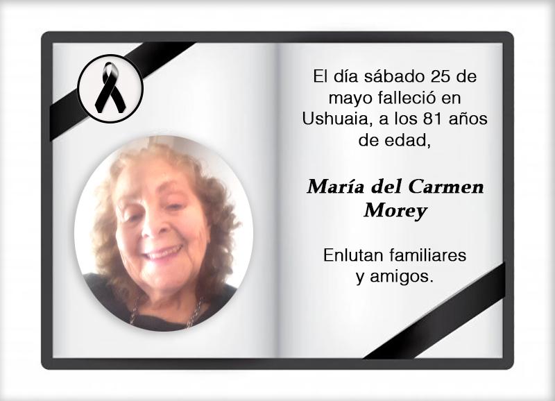 Fallecimiento | María del Carmen Morey