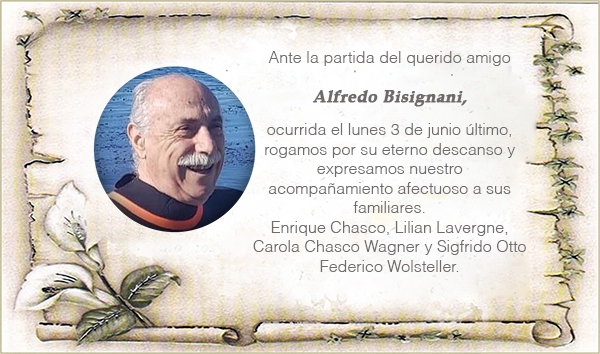 Condolencias por el fallecimiento de Alfredo Bisignani