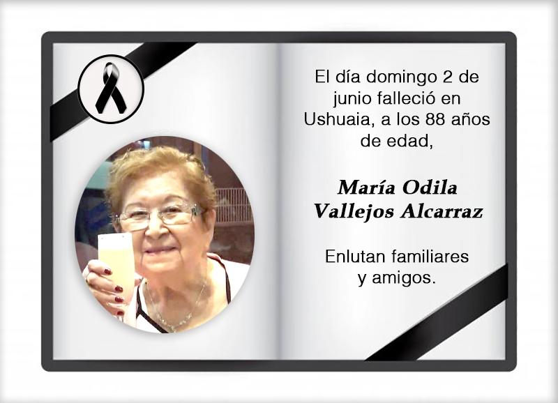 Fallecimiento | María Odila Vallejos Alcarraz