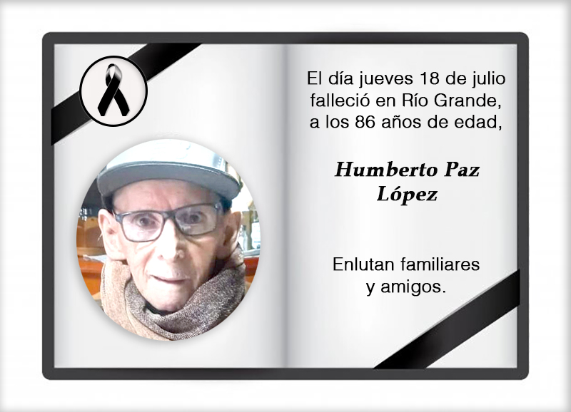 Fallecimiento | Humberto Paz López