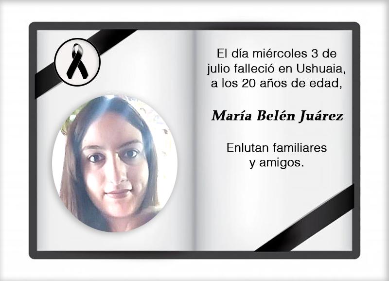 Fallecimiento | María Belén Juárez