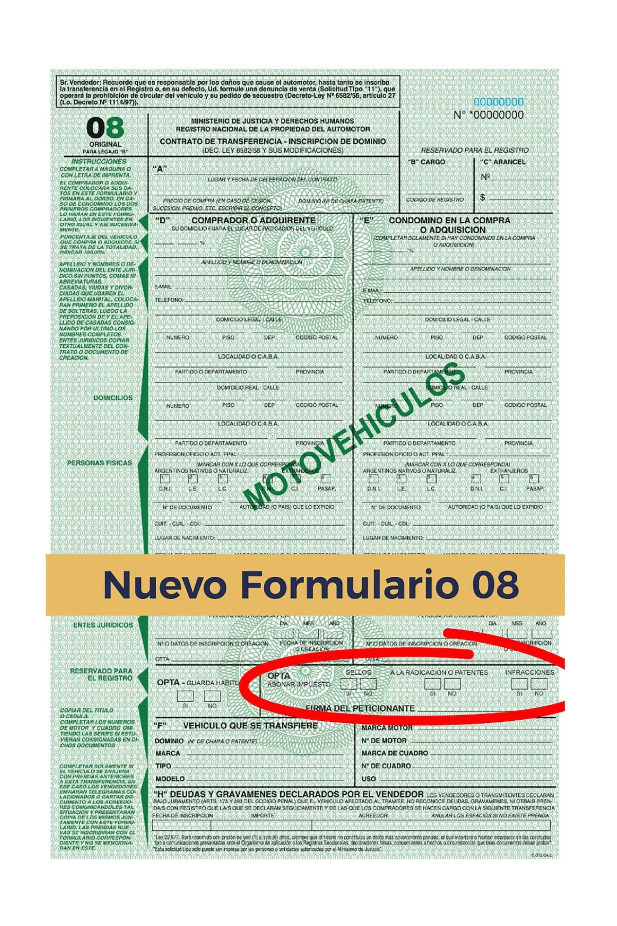 Nuevo 08: el Gobierno habilitó la posibilidad de anotar vehículos en cualquier registro automotor del país