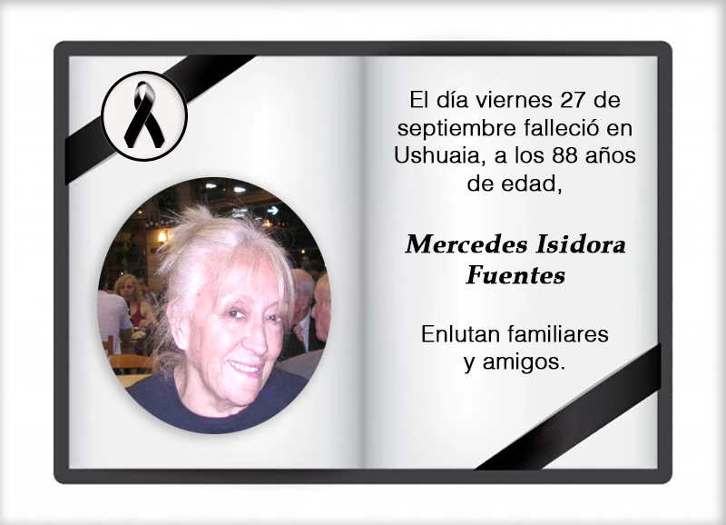 Fallecimiento | Mercedes Isidora Fuentes