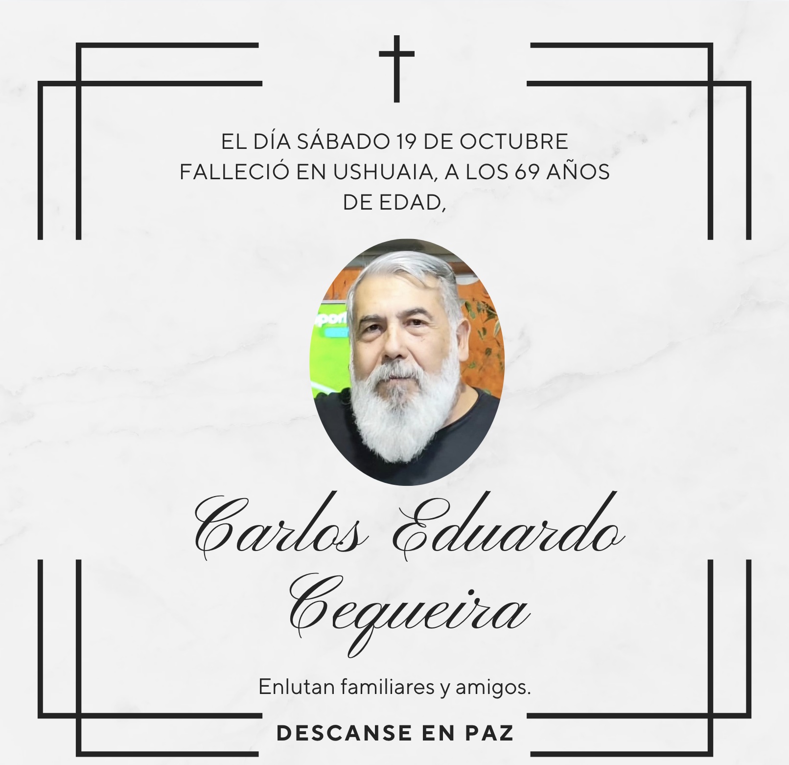 Fallecimiento | Carlos Eduardo Cequeira