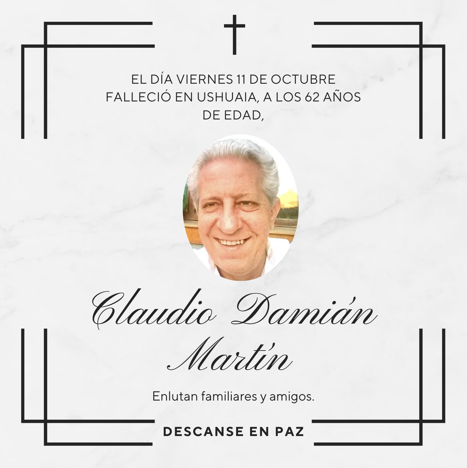 Fallecimiento | Claudio Damián Martin