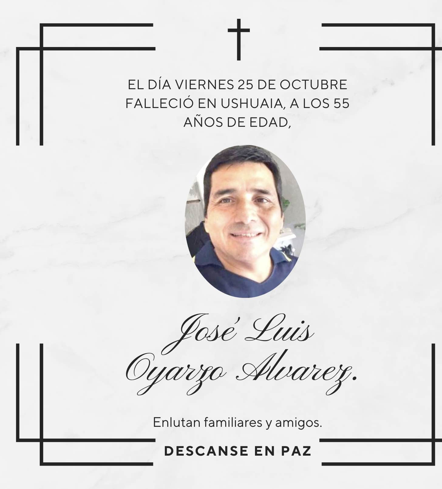 Fallecimiento | José Luis Oyarzo Alvarez