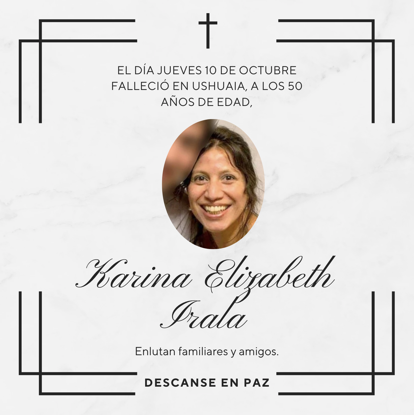 Fallecimiento | Karina Elizabeth Irala