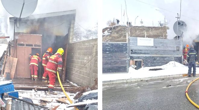 Se incendió un galpón de obra por un descuido