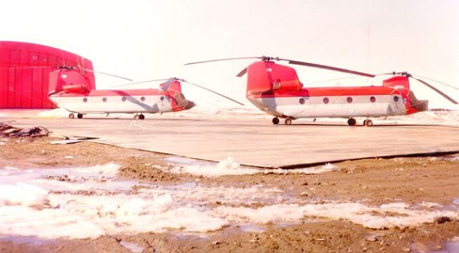 Primer cruce en helicóptero al continente blanco.