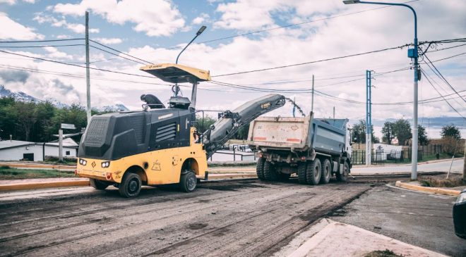 Realizaron trabajos de fresado en un tramo de la calle Yaganes