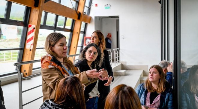 Vecinos de la ciudad visitaron la obra del Polo Deportivo de Andorra