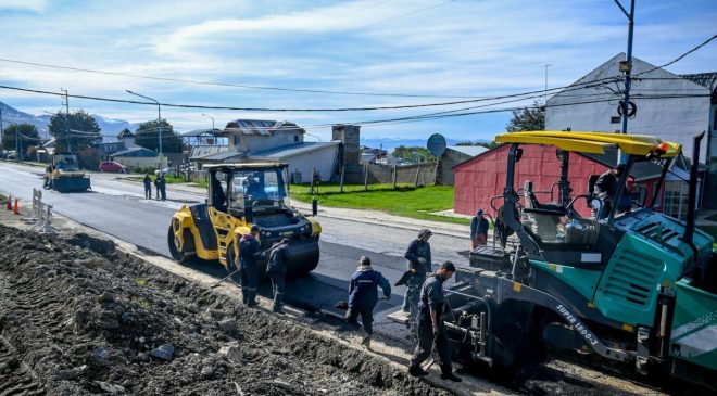 Avanza la repavimentación de las avenidas Alem y Héroes de Malvinas