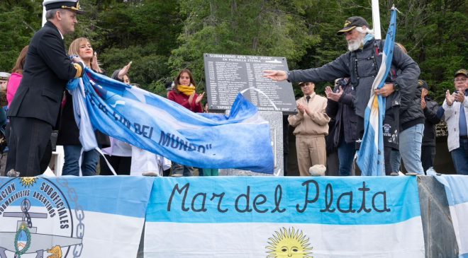 “El Capitán Guillermo Tibaldi llega a Almanza tras 130 días de travesía en memoria del ARA San Juan”