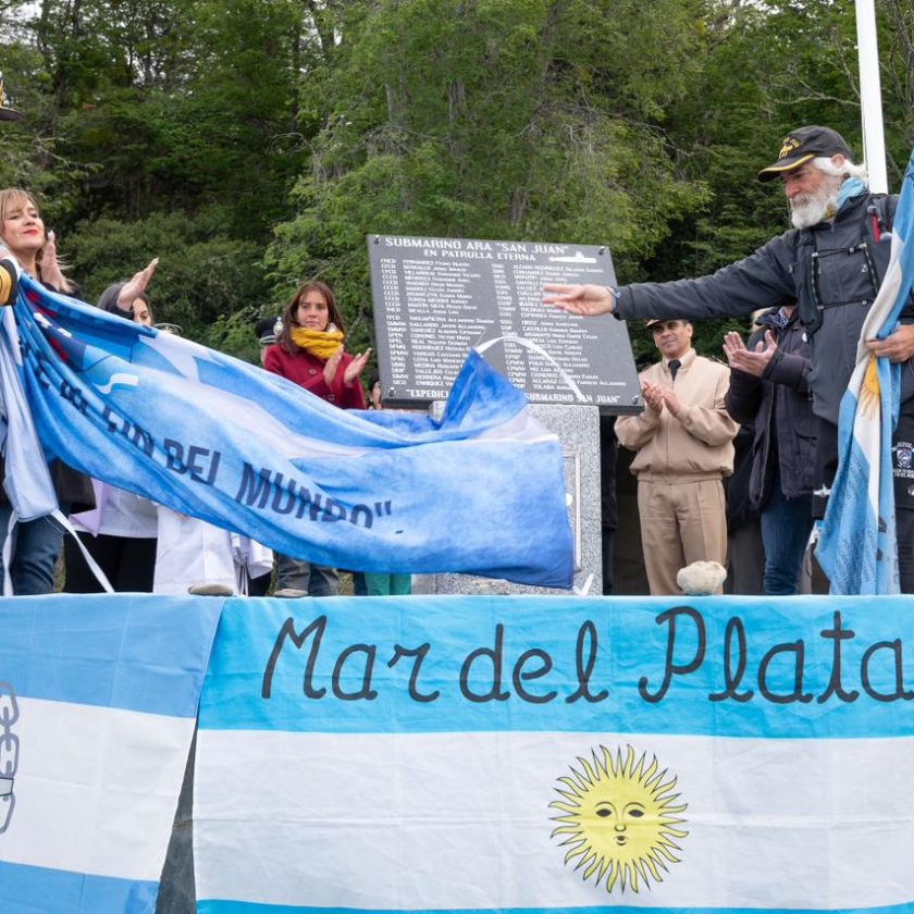 “El Capitán Guillermo Tibaldi llega a Almanza tras 130 días de travesía en memoria del ARA San Juan”