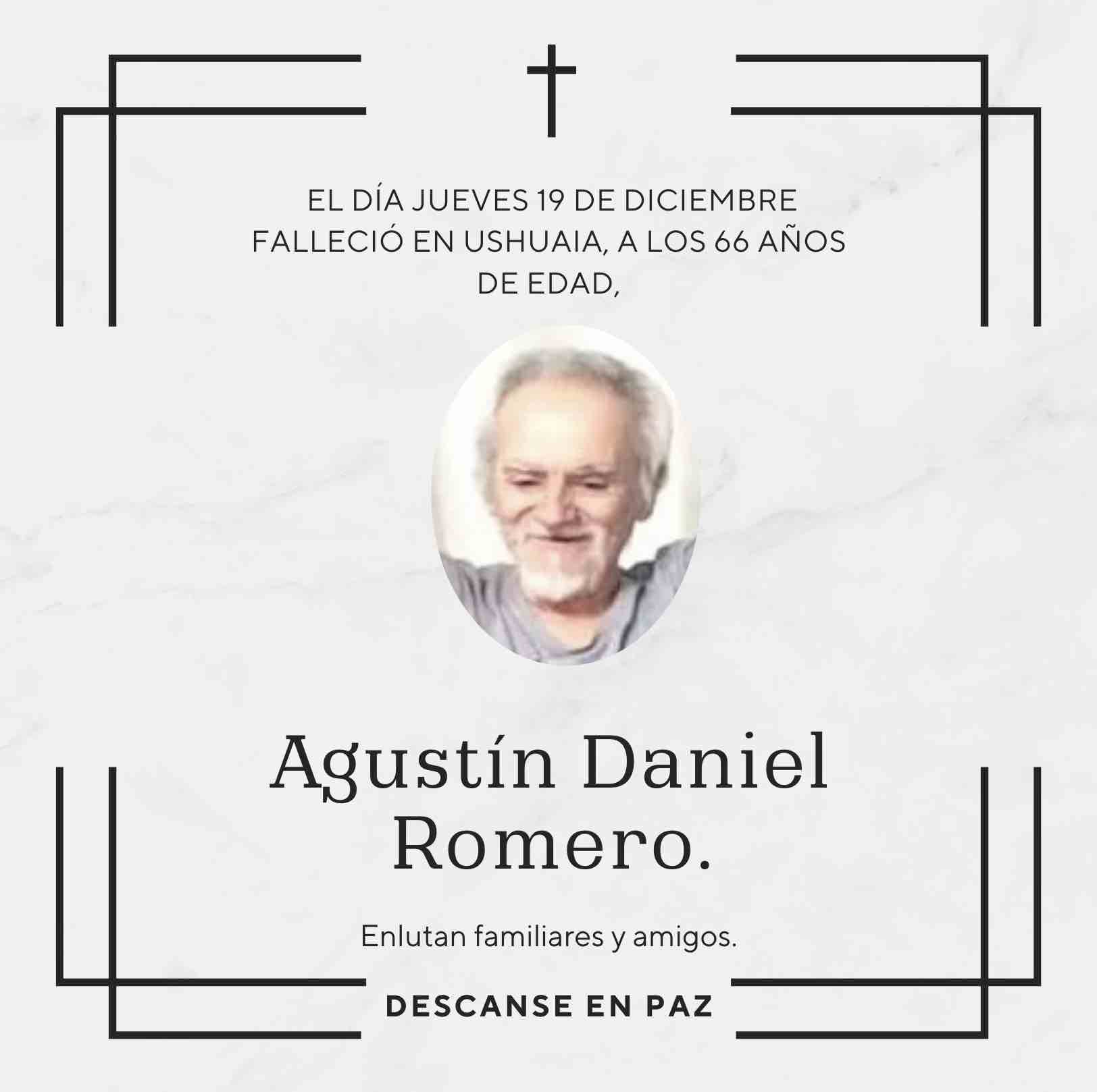 Fallecimiento | Agustín Daniel Romero.