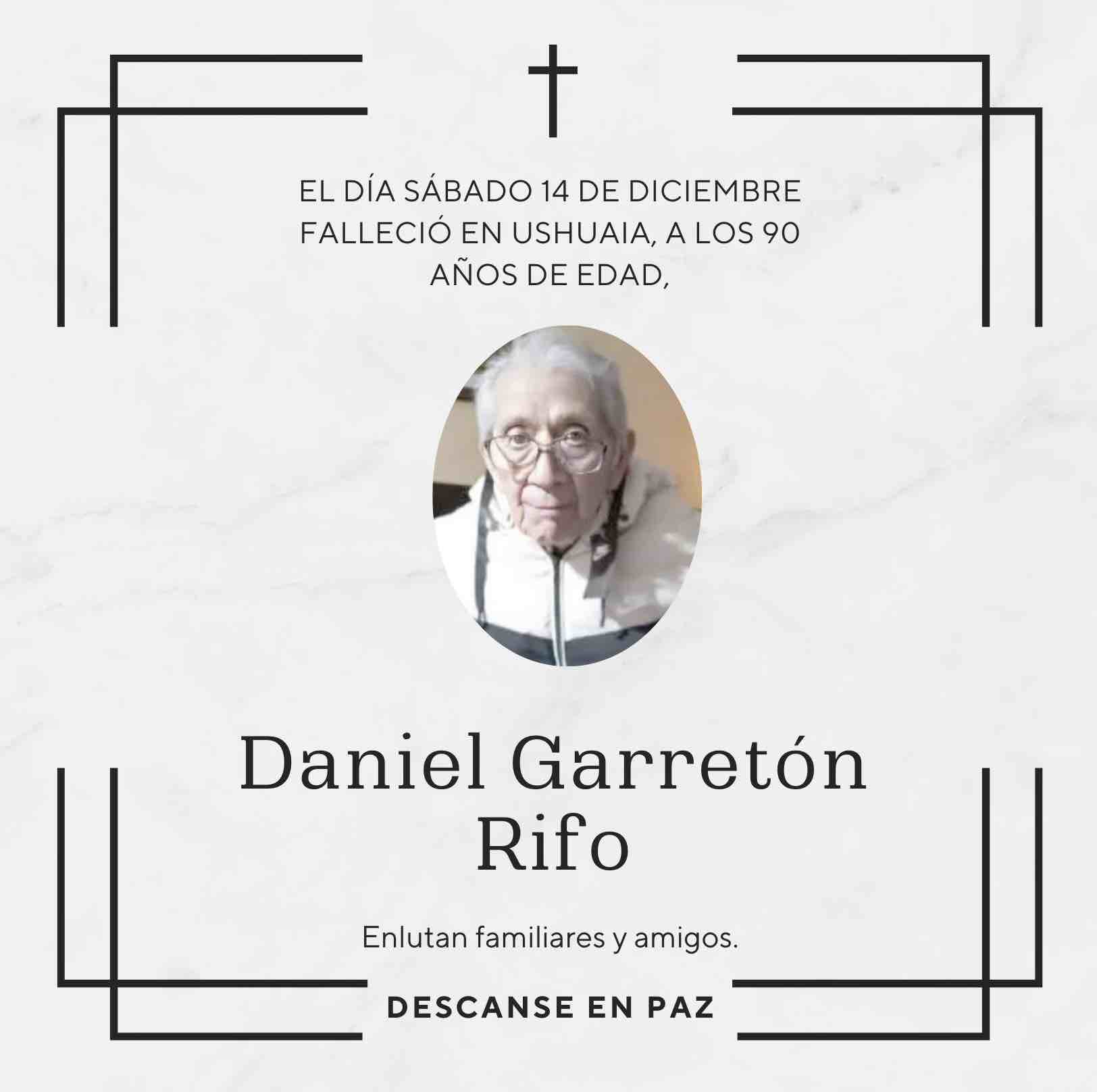 Fallecimiento | Daniel Garretón Rifo