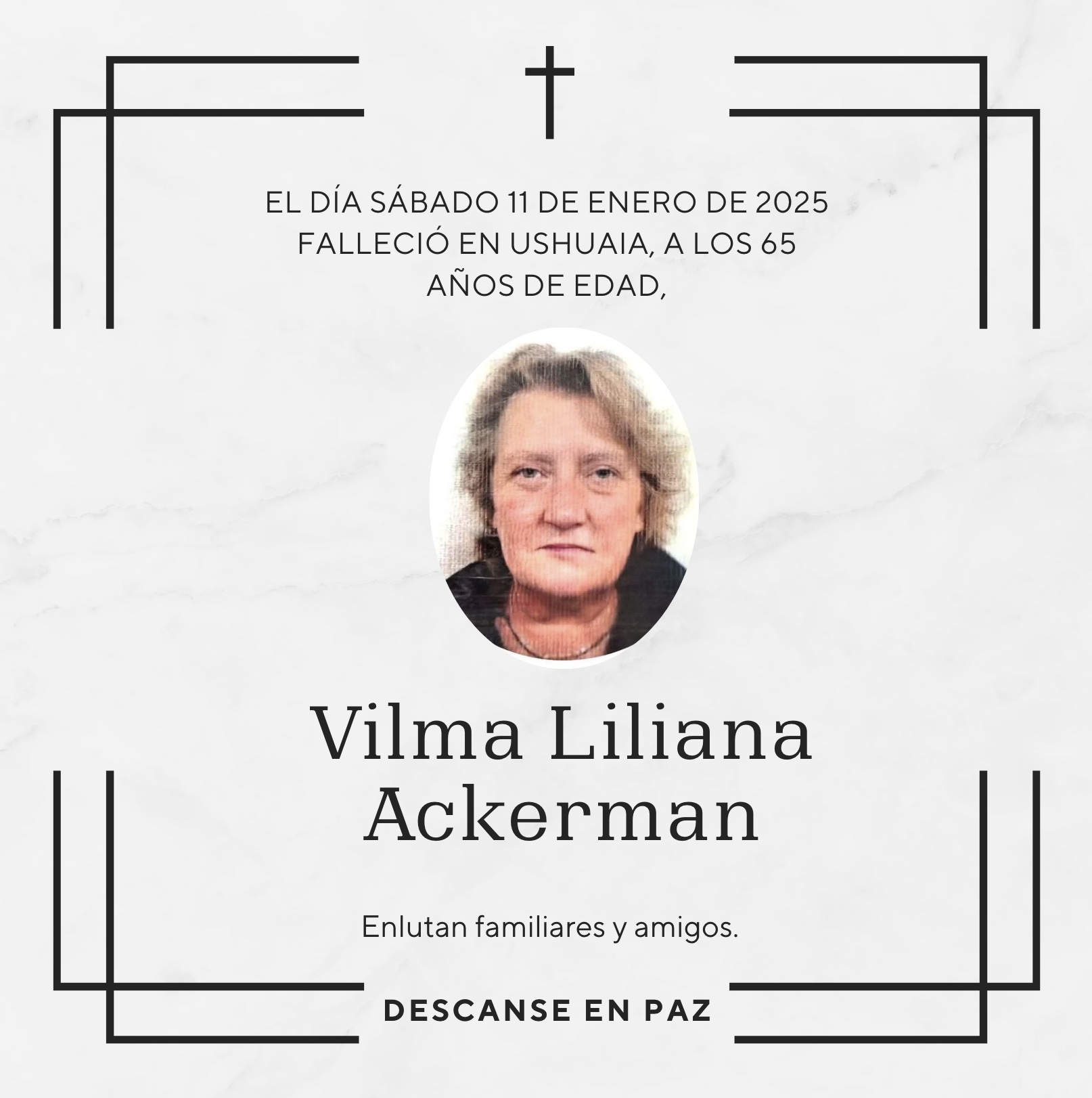 Fallecimiento | Vilma Liliana Ackerman