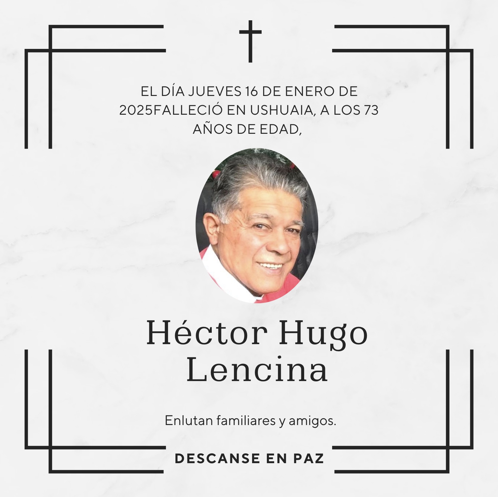 Fallecimiento | Héctor Hugo Lencina