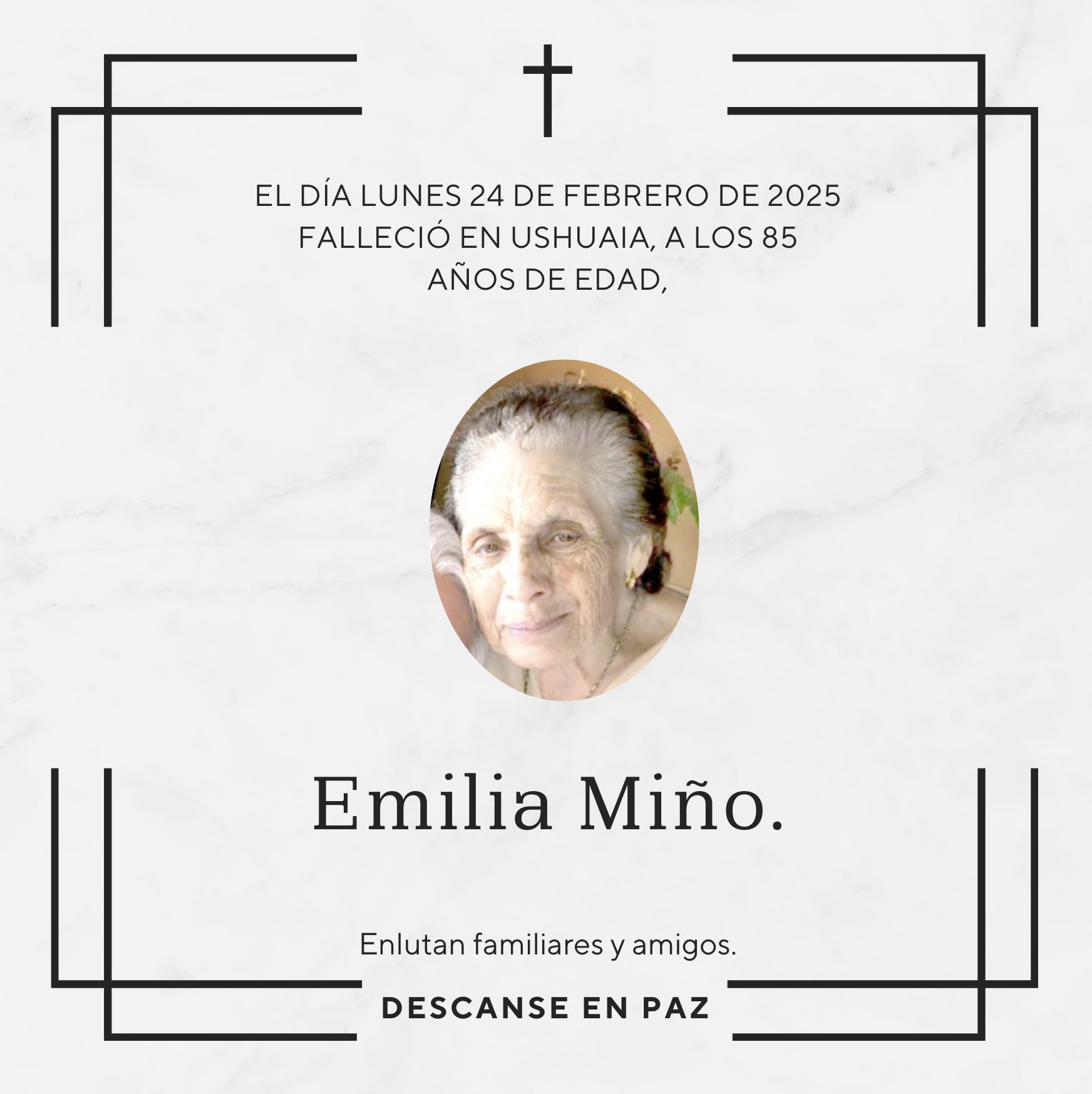 Fallecimiento | Emilia Miño