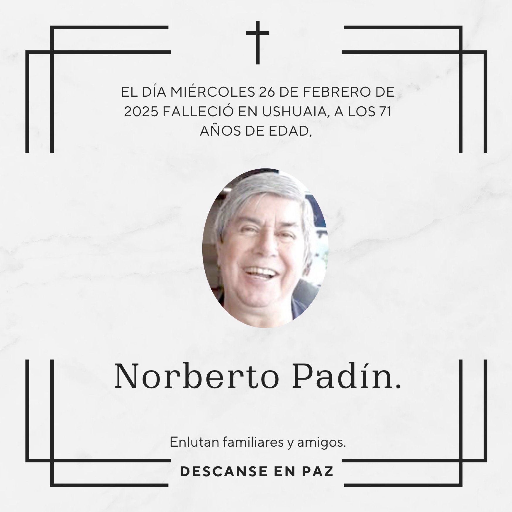 Fallecimiento | Norberto Padín