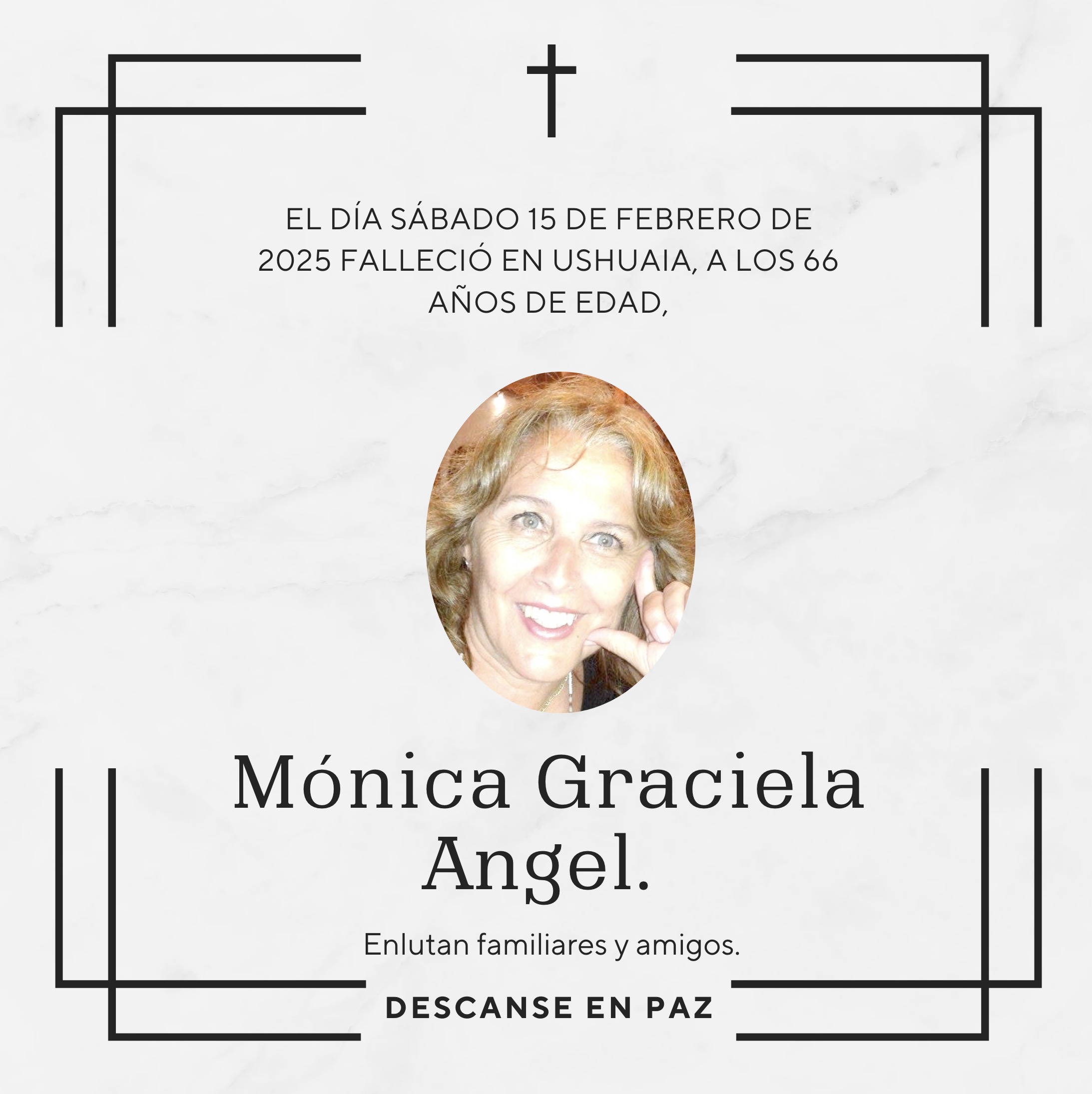 Fallecimiento | Mónica Graciela Angel